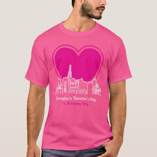 Camiseta Dia dos Namorados na cidade de Hamburgo amigos