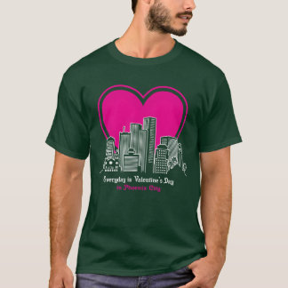 Camiseta Dia dos Namorados na Cidade de Phoeni retrô