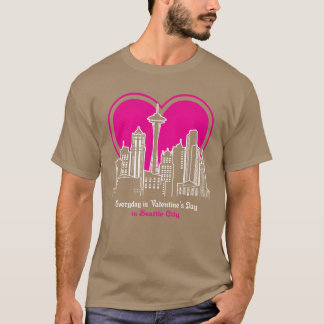 Camiseta Dia dos Namorados na cidade de Seattle amigos