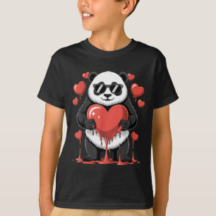 Camiseta Dia dos namorados panda fofo amante do dia dos nam