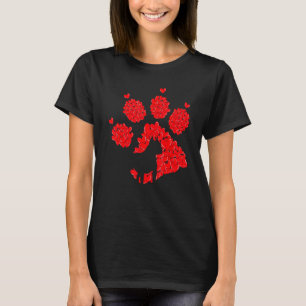 Camiseta Dia dos Namorados Pit Bull Cachorro Filhote Pata P