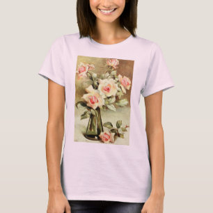 Camiseta Dia dos Namorados Vintage Amor Romance Rosas Cor-d