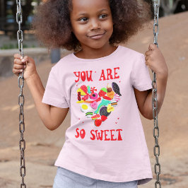 Camiseta Dia dos Namorados Você É Tão Doce coração de doce 