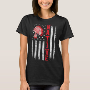 Camiseta Dia dos Nativos Americanos Bandeira dos EUA Cherok