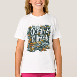 Camiseta Dia dos Oceanos - Texto sobre Oceanos e Clima com