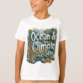 Camiseta Dia dos Oceanos - Texto sobre Oceanos e Clima com