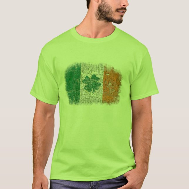Camiseta Dia dos Paddys - Bandeira Irlandesa (Frente)