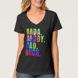 Camiseta Dia dos Pais 2023 Dada Pai Papai Bruh Tie Dye Pai