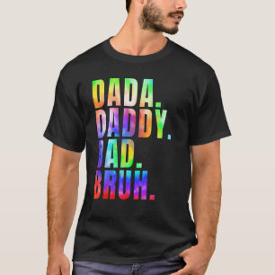Camiseta Dia dos Pais 2023 Dada Papai Pai Bruh Tie Dye Pai