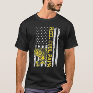 Camiseta Dia dos Pais Carpa Papa Legal Bandeira Americana