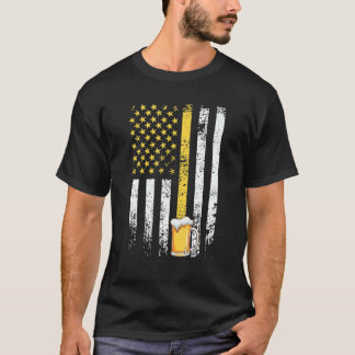 Camiseta Dia dos Pais Cerveja EUA Homem Bebedor de Cerveja