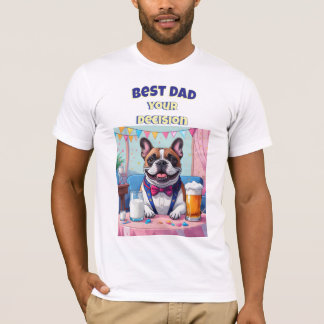 Camiseta Dia dos Pais com Bulldog Francês