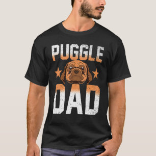 Camiseta Dia dos Pais de Cachorro Masculino Pai Puggle Dono