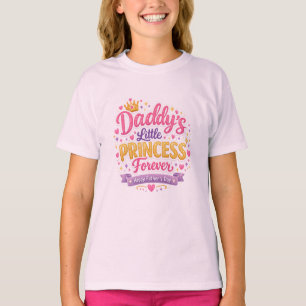 Camiseta Dia dos Pais Design de Amor Fofo Pai e Filha
