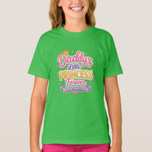 Camiseta Dia dos Pais Design de Amor Fofo Papai e Filha
