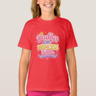 Camiseta Dia dos Pais Design de Amor Fofo Papai e Filha