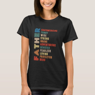 Camiseta Dia dos Pais Design Vintage Pai Engraçado Forte Am