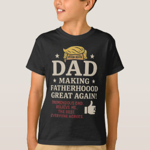 Camiseta Dia dos Pais Divertido com Tema Trump Fazendo a Pa
