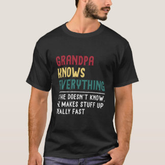Camiseta Dia dos Pais do Vovô Conheça Tudo Para o Vovô