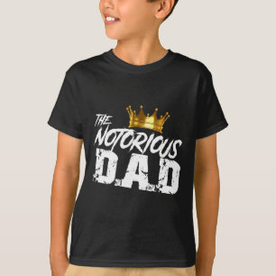 Camiseta Dia dos Pais Escola Divertido Hip Hop Pai Notório