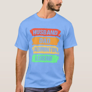 Camiseta Dia dos Pais Esportes Retro Badminton Pai engraçad