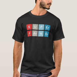 Camiseta Dia dos Pais Gif Pai Super Nerd Tabela Periódica P