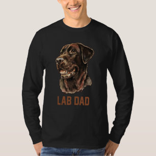 Camiseta Dia dos Pais Labrador Chocolate Papai Cachorro Pap