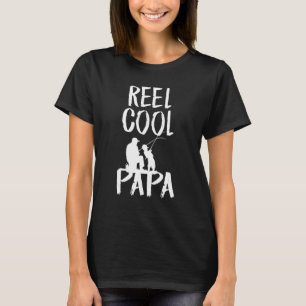 Camiseta Dia dos Pais Masculino Carretel de Pesca Papai Leg