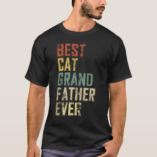 Camiseta Dia dos Pais Melhor Gato Avô de Sempre Vintage Mas