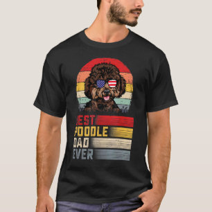 Camiseta Dia dos Pais Melhor Pai Poodle Retro Masc