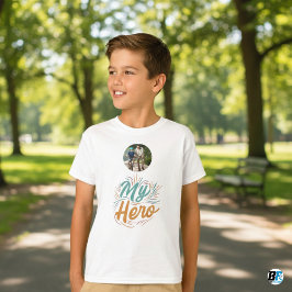 Camiseta Dia dos Pais | Meu Herói | Foto com Pai
