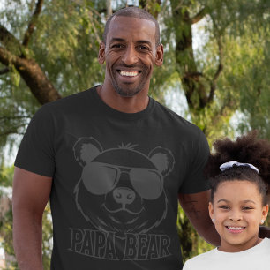Camiseta Dia dos Pais PaBear Black ON Black Modern