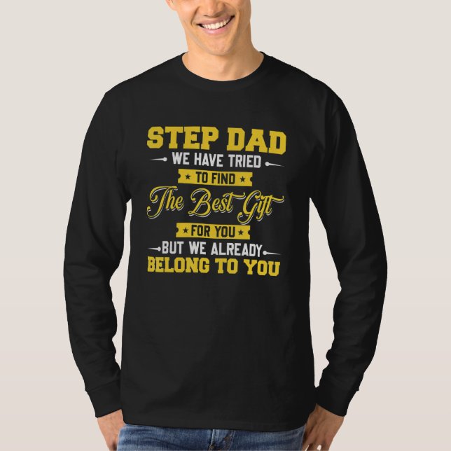 Camiseta Dia dos Pais Padrastro da Enteada Enteado (Frente)
