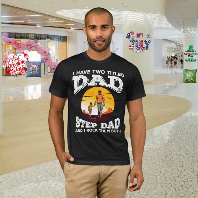Camiseta Dia dos Pais "Pai e Padrasto" (Criador carregado)