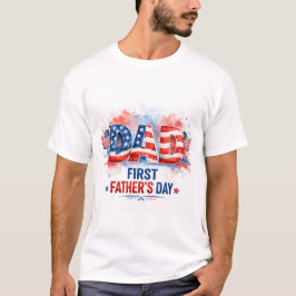 Camiseta Dia dos Pais Patriótico