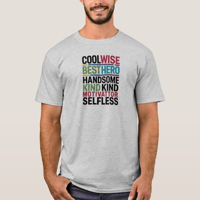 Camiseta Dia dos pais tipografia simples (Frente)