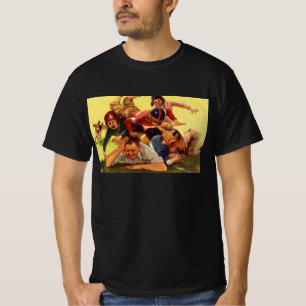 Camiseta Dia dos Pais Vintage, Futebol Infantil e Cachorro 