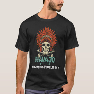 Camiseta Dia dos Povos Indígenas Navajos para uma América N