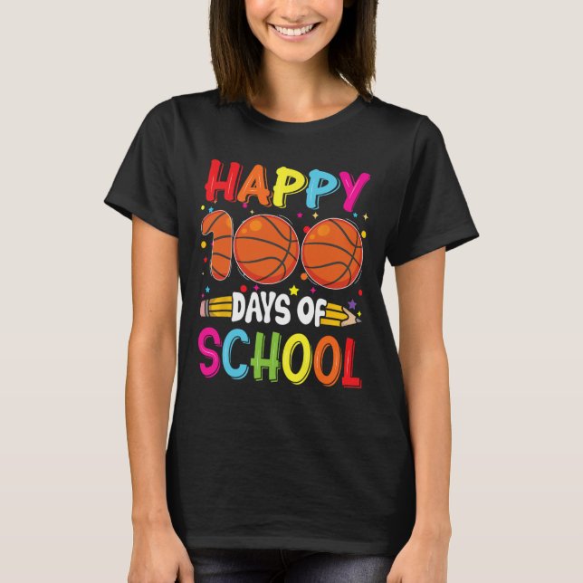 Camiseta Dia dos Professores Crianças Felizes 100 Dias 3 (Frente)