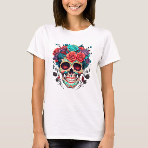 Camiseta Dia dos Rosas do Crânio do Açúcar Morto