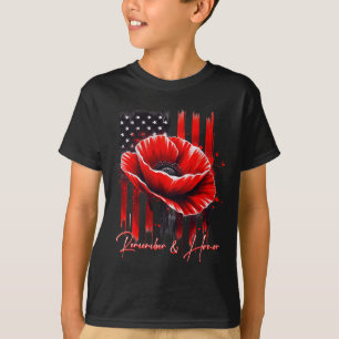 Camiseta Dia dos Veteranos 2025 EUA Dia da Memória Papoula
