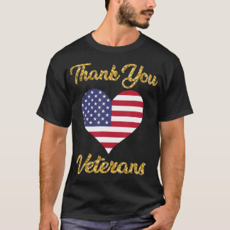 Camiseta Dia dos Veteranos com Bandeira Americana para Mulh