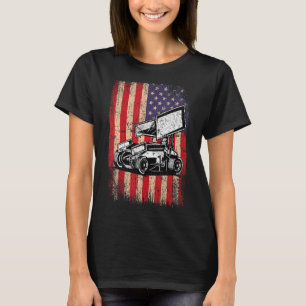 Camiseta Dia dos Veteranos da Pista de Pista do Sprint Car