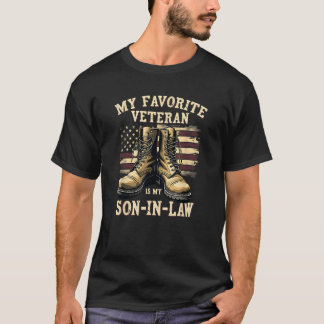 Camiseta Dia dos Veteranos Meu Veterano Favorito É Meu Filh