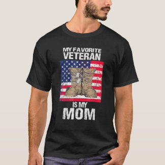 Camiseta Dia dos Veteranos Minha Veterana Favorita É Minha 