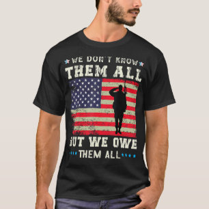 Camiseta Dia dos Veteranos Não os conhecemos todos, mas dev