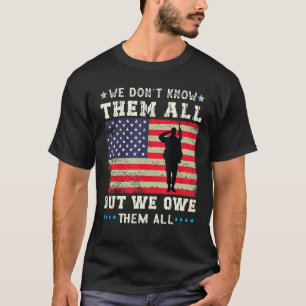 Camiseta Dia dos Veteranos Não os conhecemos todos, mas dev