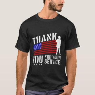 Camiseta Dia dos Veteranos Obrigado Pelo Seu Serviço