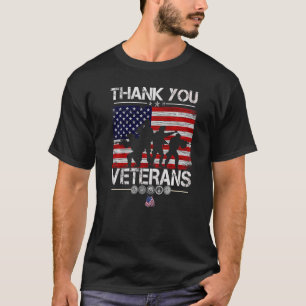 Camiseta Dia dos Veteranos Obrigado Veteranos Orgulhosos