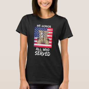 Camiseta Dia dos Veteranos Orgulhoso Vet Nós Honramos Todos